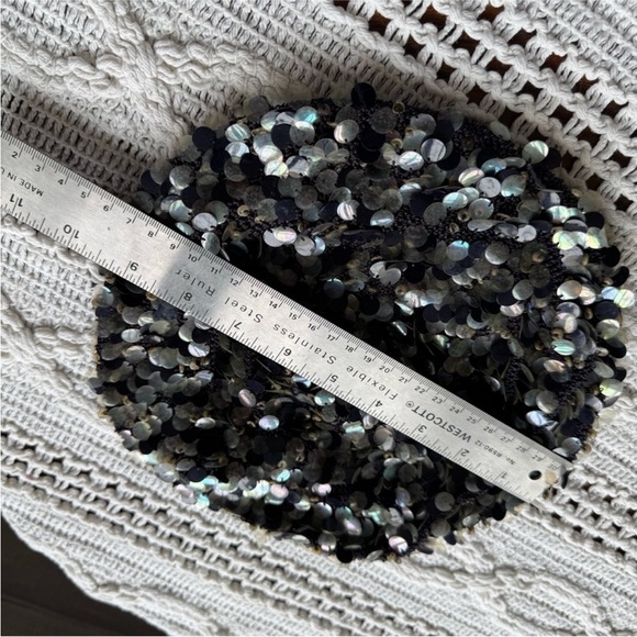 Vintage Black Sequin Hat